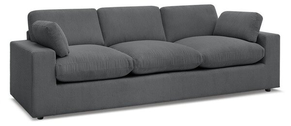 Ciemnoszara sztruksowa sofa 250 cm Belair – Bobochic Paris