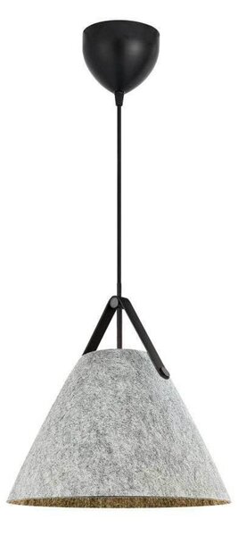 Lampa Wisząca DFTP by Nordlux, Strap, ściemnialny, szary, salon, tkanina | tekstylia, skandynawski