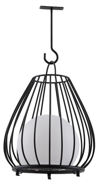 Zewnętrzna Lampa Lindby, Kelda, ściemnialny, czarny, balkon, aluminium, nowoczesny