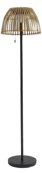 Zewnętrzna Lampa Lucande, Eligio, ściemnialny, drewniany, taras, bambus, boho