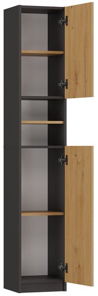 Słupek łazienkowy antracyt + dąb artisan L9-B87