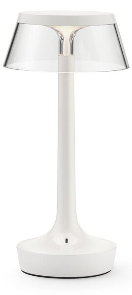 Lampa Stołowa FLOS, Bon jour unplugged, ściemnialny, biały, przedpokój, tworzywo sztuczne, design