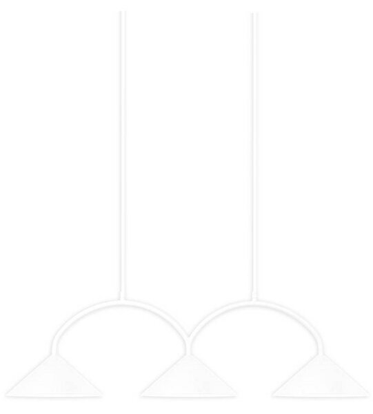 Lampa Wisząca Globen Lighting, CURVE 5, ściemnialny, biały, salon, metal, vintage