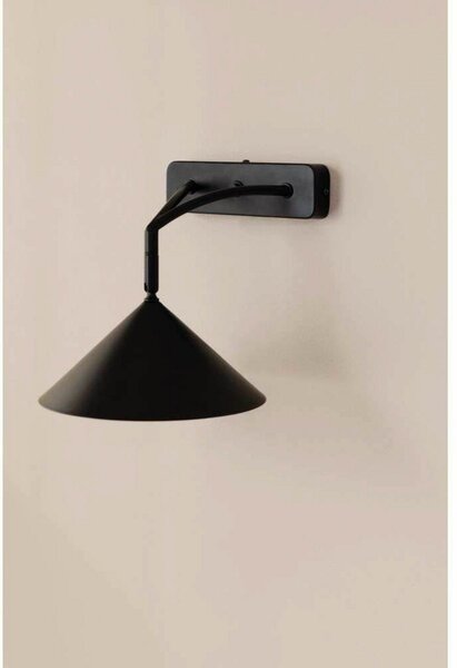 Lampa Ścienna Globen Lighting, czarny, sypialnia, metal