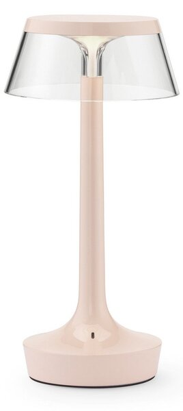 Lampa Stołowa FLOS, Bon jour unplugged, ściemnialny, pudrowy róż, przedpokój, tworzywo sztuczne, design