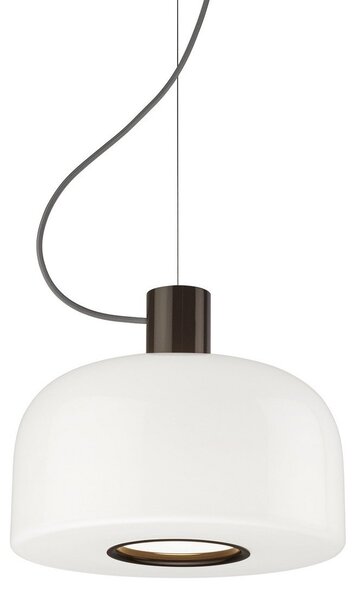 Lampa Wisząca FLOS, Bellhop Glass S1, ściemnialny, biały, salon, szkło, design