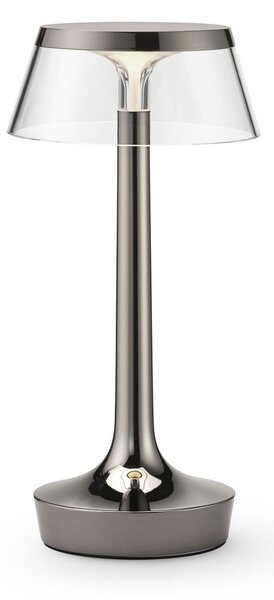Lampa Stołowa FLOS, Bon jour unplugged, ściemnialny, czarny, przedpokój, tworzywo sztuczne, design