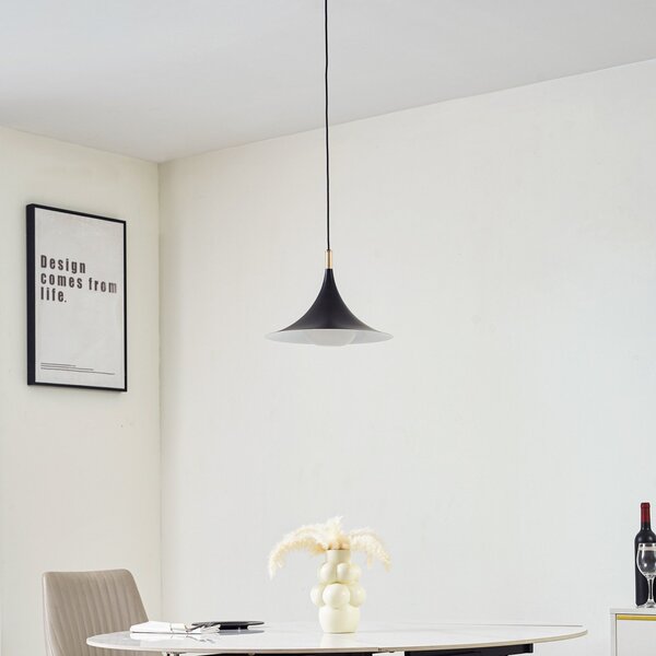 Lampa Wisząca Lindby, Jarl, ściemnialny, czarny, jadalnia, metal, nowoczesny