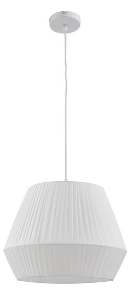 Lampa Wisząca Lindby, Vitore, ściemnialny, biały, salon, tkanina | tekstylia, skandynawski