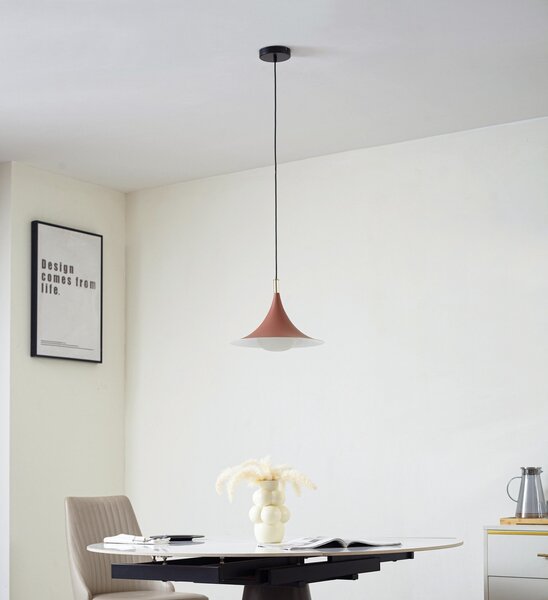 Lampa Wisząca Lindby, Jarl, ściemnialny, brąz rdzawy, jadalnia, metal, nowoczesny