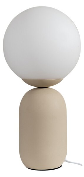 Lampa Stołowa Lindby, Lennes, biały, salon, szkło, nowoczesny