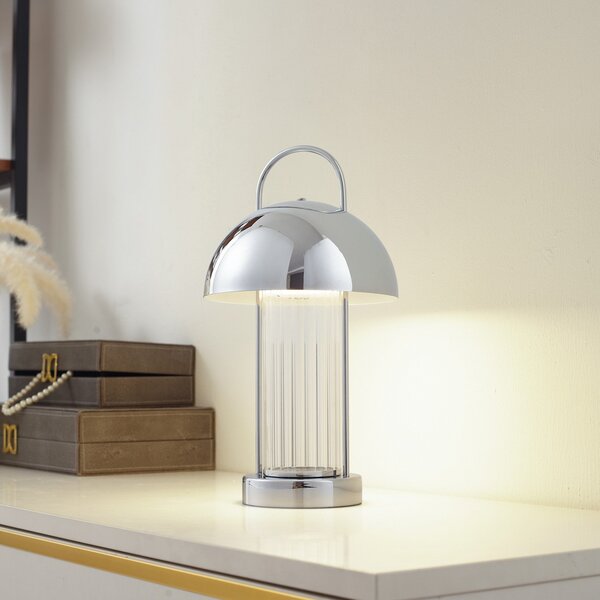 Lampa Stołowa Lindby, Mareli, ściemnialny, szary, jadalnia, metal, nowoczesny