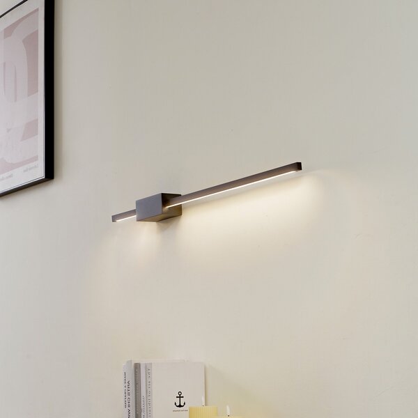 Lampa Ścienna Lucande, Skalia, czarny, jadalnia, aluminium, nowoczesny