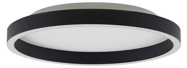 Lampa Sufitowa Lucande, Rotundo, ściemnialny, czarny, jadalnia, tworzywo sztuczne, nowoczesny