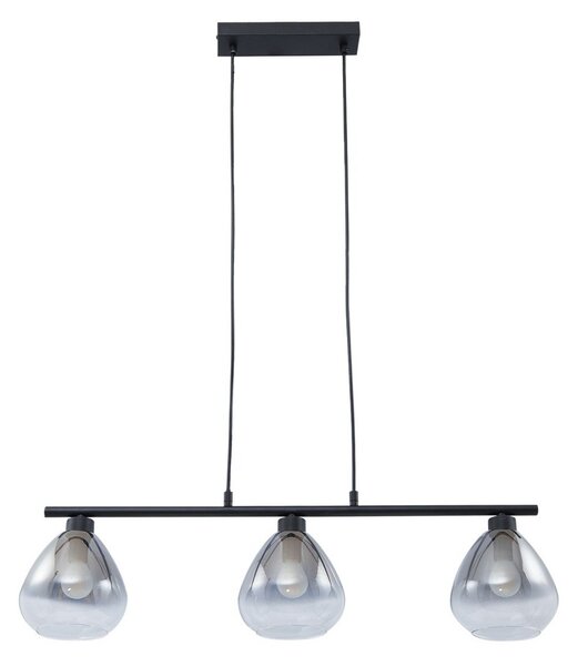 Lampa Wisząca Lindby, Pendura, ściemnialny, szary, jadalnia, szkło, nowoczesny