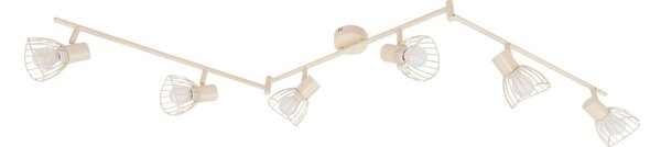 Lampa Sufitowa Lindby, Piena, ściemnialny, beżowy, jadalnia, metal, nowoczesny