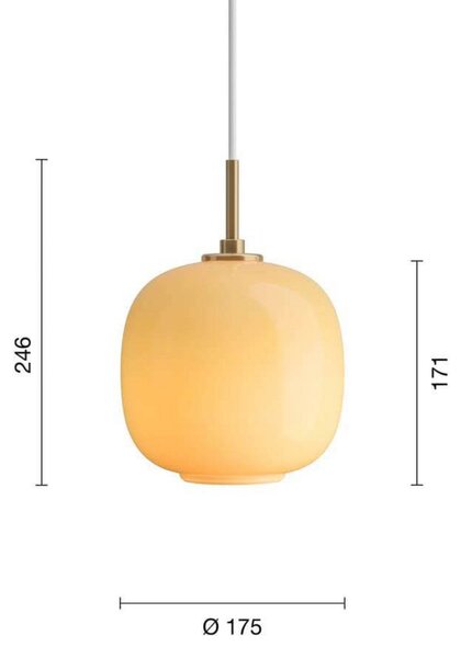 Lampa Wisząca Louis Poulsen, pomarańczowy, salon, szkło