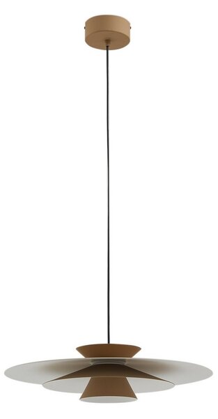 Lampa Wisząca Lucande, Livie, ściemnialny, beżowy, jadalnia, aluminium, nowoczesny