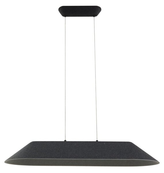 Lampa Wisząca Lucande, Naelle, ściemnialny, czarny, jadalnia, tkanina | tekstylia, nowoczesny