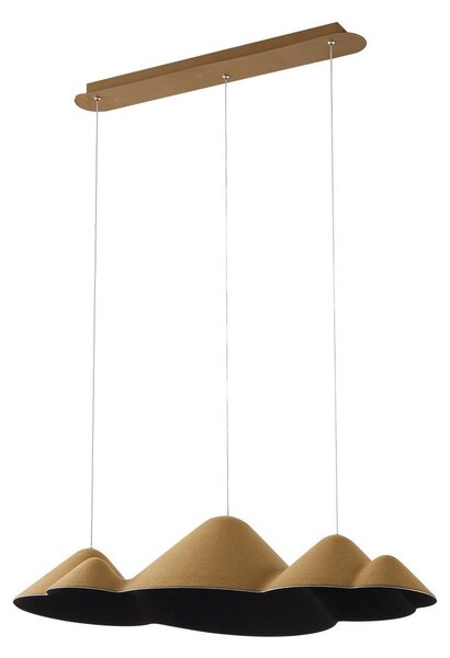 Lampa Wisząca Lucande, Beutlin, ściemnialny, zielony, jadalnia, tkanina | tekstylia, nowoczesny