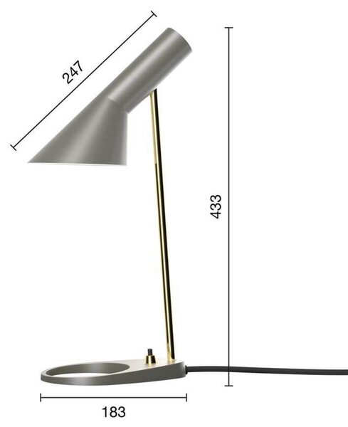 AJ Mini Lampa Stołowa Brass/Warm Grey - Louis Poulsen