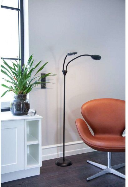 Lampa Podłogowa Halo Design, czarny, salon, tworzywo sztuczne