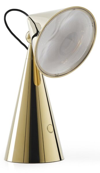 Lampa Stołowa Tom Dixon, POSE, ściemnialny, złoty | mosiężny, salon, tworzywo sztuczne, design