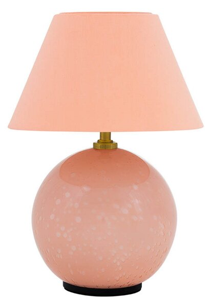 Lampa Stołowa Globen Lighting, IRIS, ściemnialny, pudrowy róż, salon, szkło, vintage