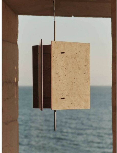 Lampa Wisząca ferm LIVING, beżowy, jadalnia, kamień