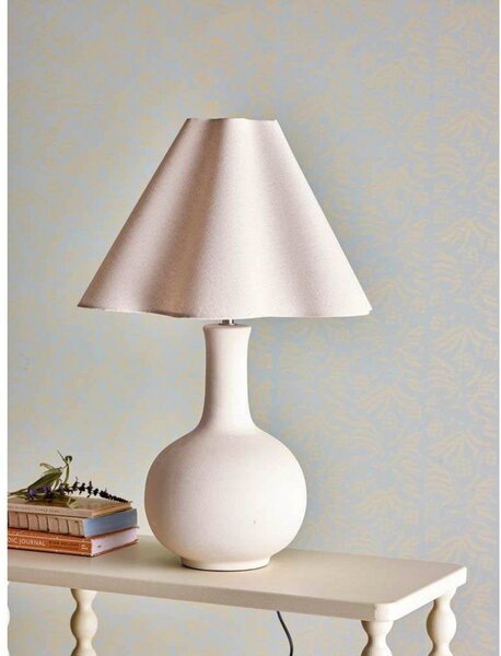 Lampa Stołowa Bloomingville, biały, salon, tkanina | tekstylia