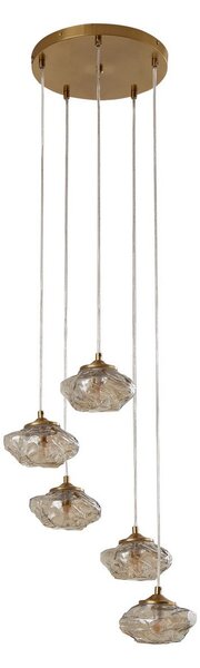 Lampa Wisząca Lindby, Piatra, ściemnialny, transparentny, salon, szkło, nowoczesny