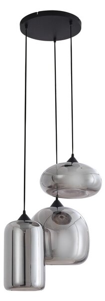 Lampa Wisząca Lindby, Marla, ściemnialny, czarny, salon, szkło, nowoczesny