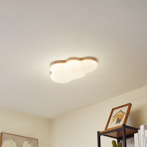 Lampa Sufitowa Lindby, Pilvi, biały, salon, tworzywo sztuczne, nowoczesny