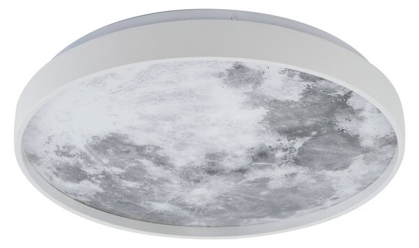 Lampa Sufitowa Lindby, Lune, biały, salon, tworzywo sztuczne, nowoczesny