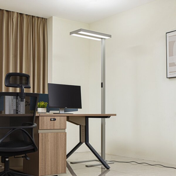 Lampa Podłogowa Arcchio, Logan Ultra HCL, ściemnialny, metaliczny, gabinet | pracownia, aluminium, nowoczesny