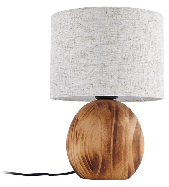 Lampa Stołowa Lindby, Mayumi, drewniany, salon, drewno, skandynawski