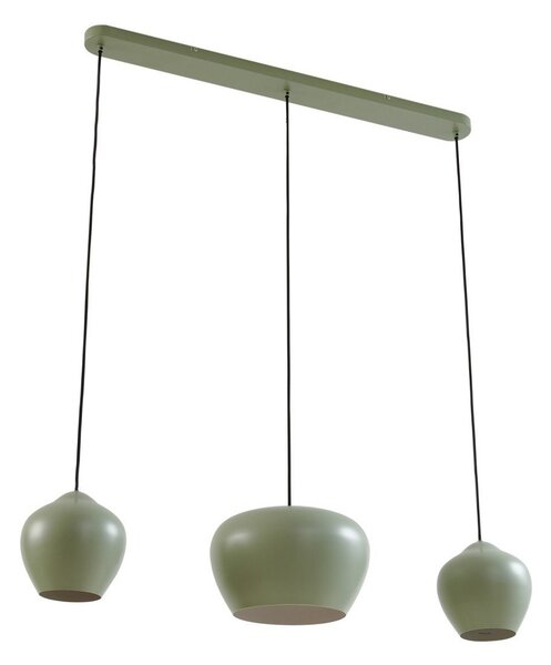 Lampa Wisząca Lucande, Malisa, ściemnialny, zielony, salon, metal, skandynawski