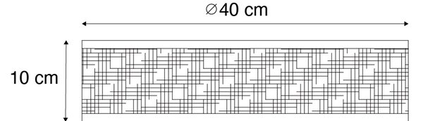 Orientalna lampa sufitowa rattan 40 cm 3-punktowa - Tromma Oswietlenie wewnetrzne