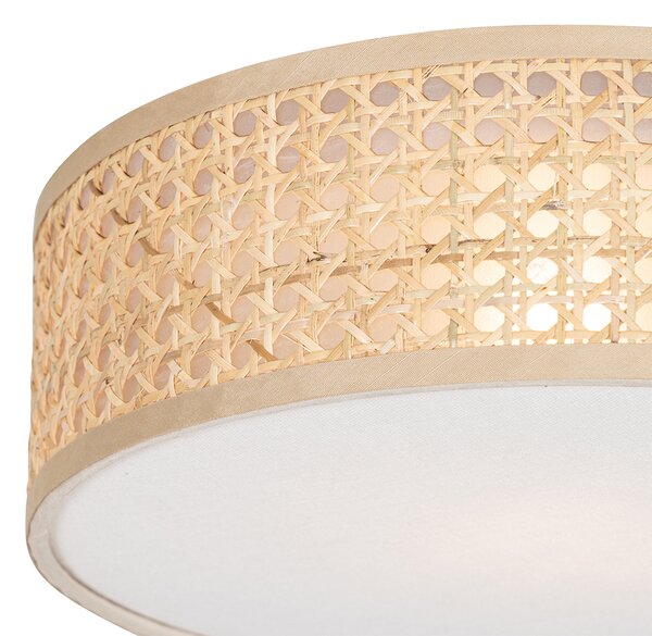 Orientalna lampa sufitowa z rattanu 30 cm - Tromma Oswietlenie wewnetrzne
