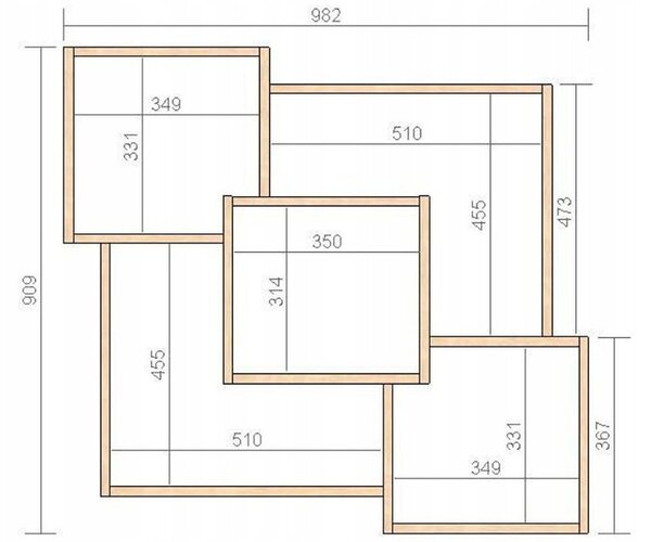 Szara minimalistyczna półka ścienna - Paso