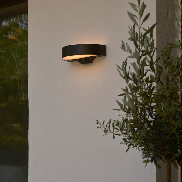 Zewnętrzna Lampa Nordlux, Monay Round, czarny, taras, tworzywo sztuczne, skandynawski