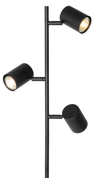 Inteligentna lampa podłogowa czarna 3-punktowa z 3 żarówkami Wifi GU10 50mm - Jeana