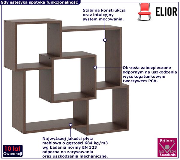 Półka ścienna w kolorze wenge S6-M93