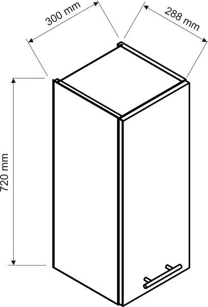 Górna szafka kuchenna 30 cm D9-W04