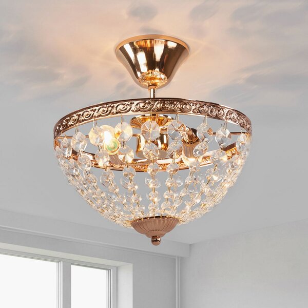 Lampa Sufitowa Markslöjd, HANASKOG, ściemnialny, złoty | mosiężny, salon, metal