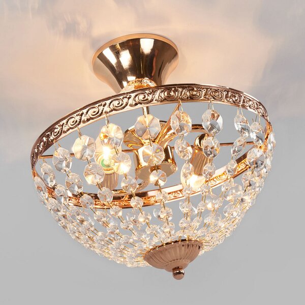 Lampa Sufitowa Markslöjd, HANASKOG, ściemnialny, złoty | mosiężny, salon, metal
