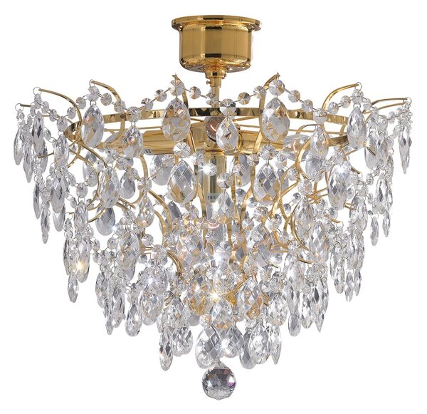 Lampa Sufitowa Markslöjd, Rosendal, ściemnialny, transparentny, salon, kryształ