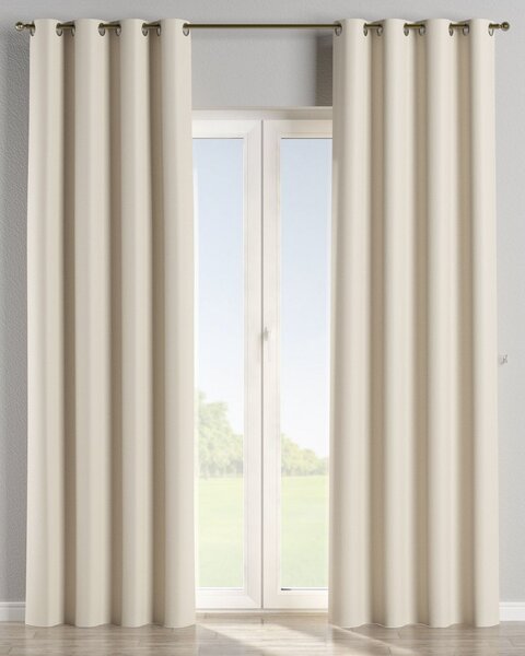 Zasłona na kółkach 1 szt. kolor kremowy tkanina strukturalna, zaciemniająca