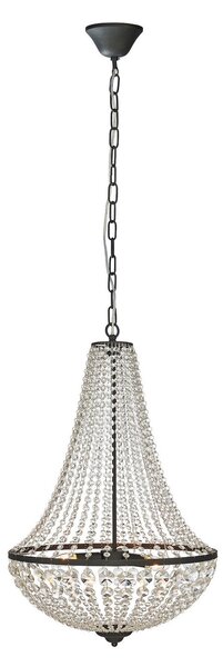 Żyrandol Markslöjd, Gränsö, ściemnialny, transparentny, salon, kryształ