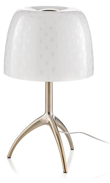 Lampa Stołowa Foscarini, Lumiere, biały, salon, szkło, design